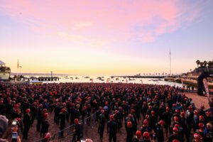 Ironman 70.3 Cascais 2025 - Waiting for swim start