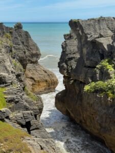 Pancake rocks at Punakaiki on the west coast of New Zealand