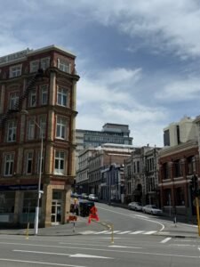 Old buildings in Dunedin, New Zealand