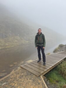 At the Sealy Tarns viewpoint at Mount Cook, New Zealand
